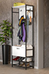 Metal Portmanto Beyaz 180 cm