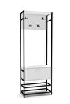 Metal Portmanto Beyaz 180 cm