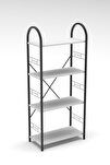 Metal Kitaplık Beyaz 150 cm