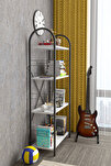Metal Kitaplık Beyaz 150 cm