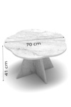 Çiçek Orta Sehpa Kahverengi 70 cm