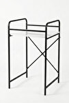 Çamaşır Makinesi Rafı Metal Siyah 66 cm