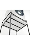 Çamaşır Makinesi Rafı Metal Siyah 66 cm