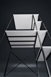 Çamaşır Makinesi Dolabı Yan Raflı Dolap Metal Banyo Organizer Çok Katlı Düzenleyici 264 Siyah