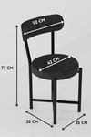 Sandalye 1 Adet Keten Kumaş Metal Ayak Modern Mutfak Sandalyesi Cafe Balkon Ofis Teddy 9817 Anstrast