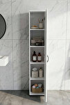 Çok Amaçlı Banyo Dolabı Beyaz 30 cm