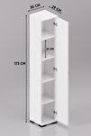 Çok Amaçlı Banyo Dolabı Beyaz 30 cm