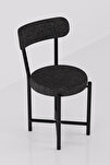 Sandalye 1 Adet Keten Kumaş Metal Ayak Modern Mutfak Sandalyesi Cafe Balkon Ofis Teddy 9817 Anstrast