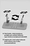 Koltuk Yanı Tepsi Sehpa Siyah 2'li