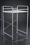Çamaşır Makinesi Rafı Metal Beyaz 66 cm