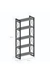 İlkal 5 Raflı Metal Kitaplık Beyaz 180 cm