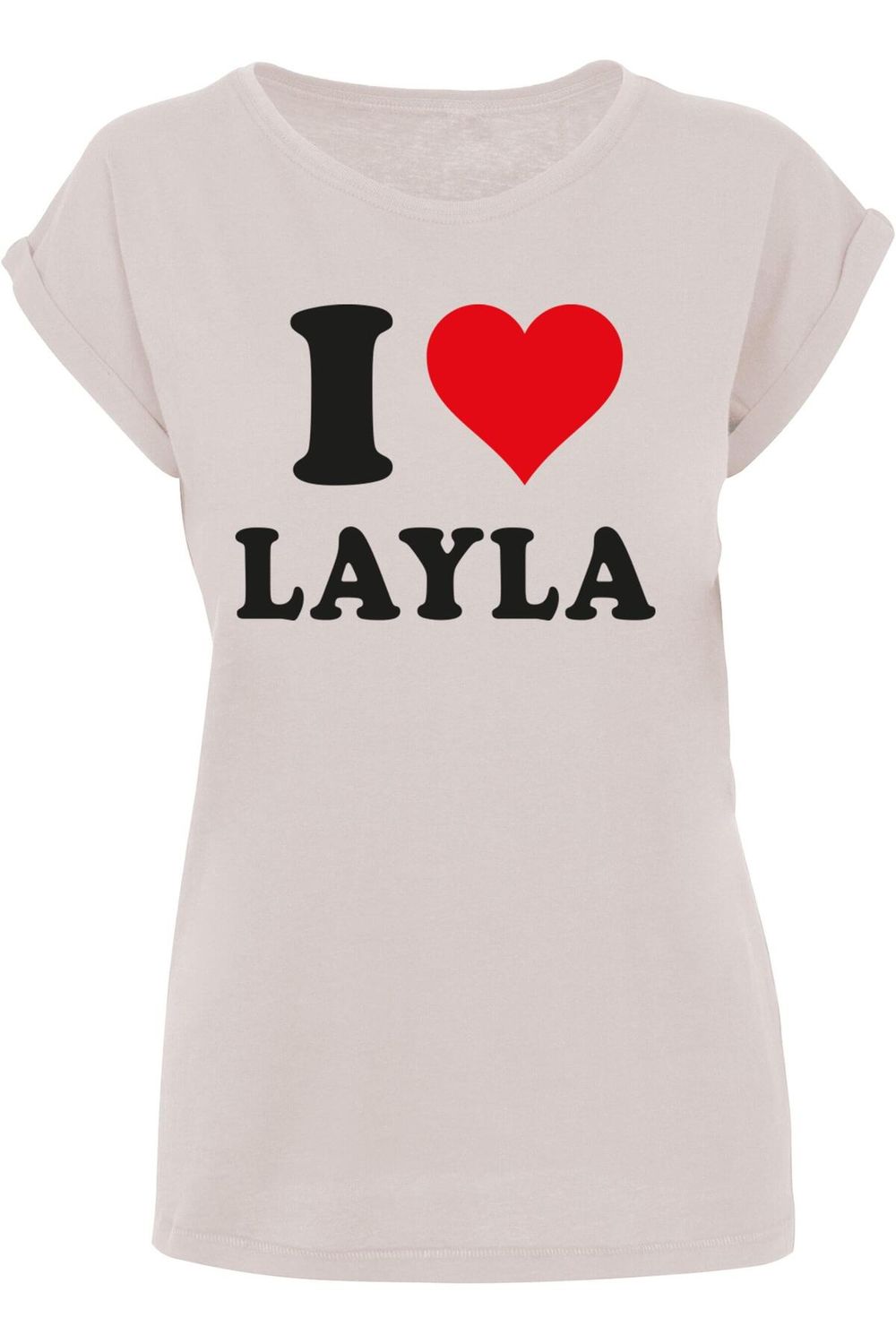 Merchcode Damen Ladies I Love Layla - T-Shirt Trendyol