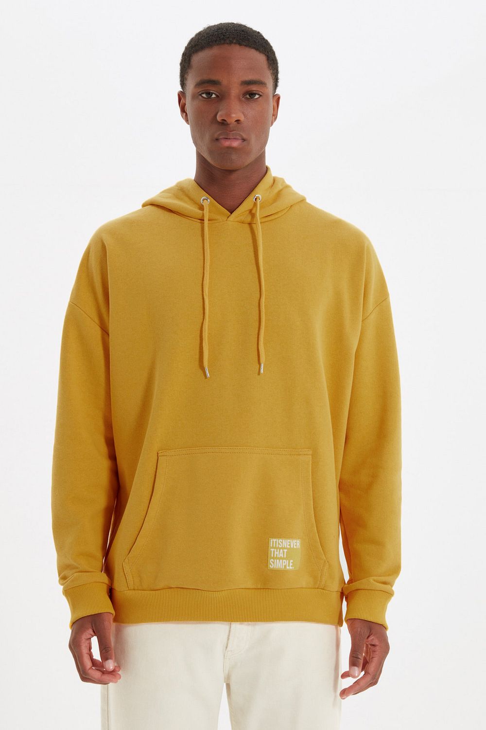 Yellow top sweatshirt men