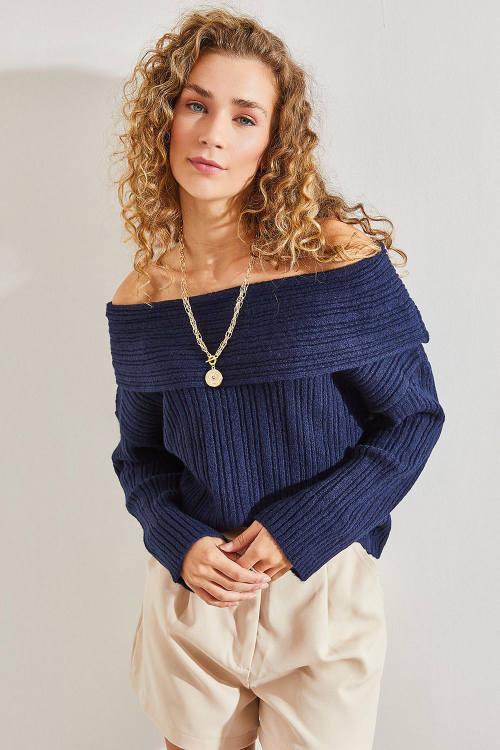Ruffle discount shoulder jumper