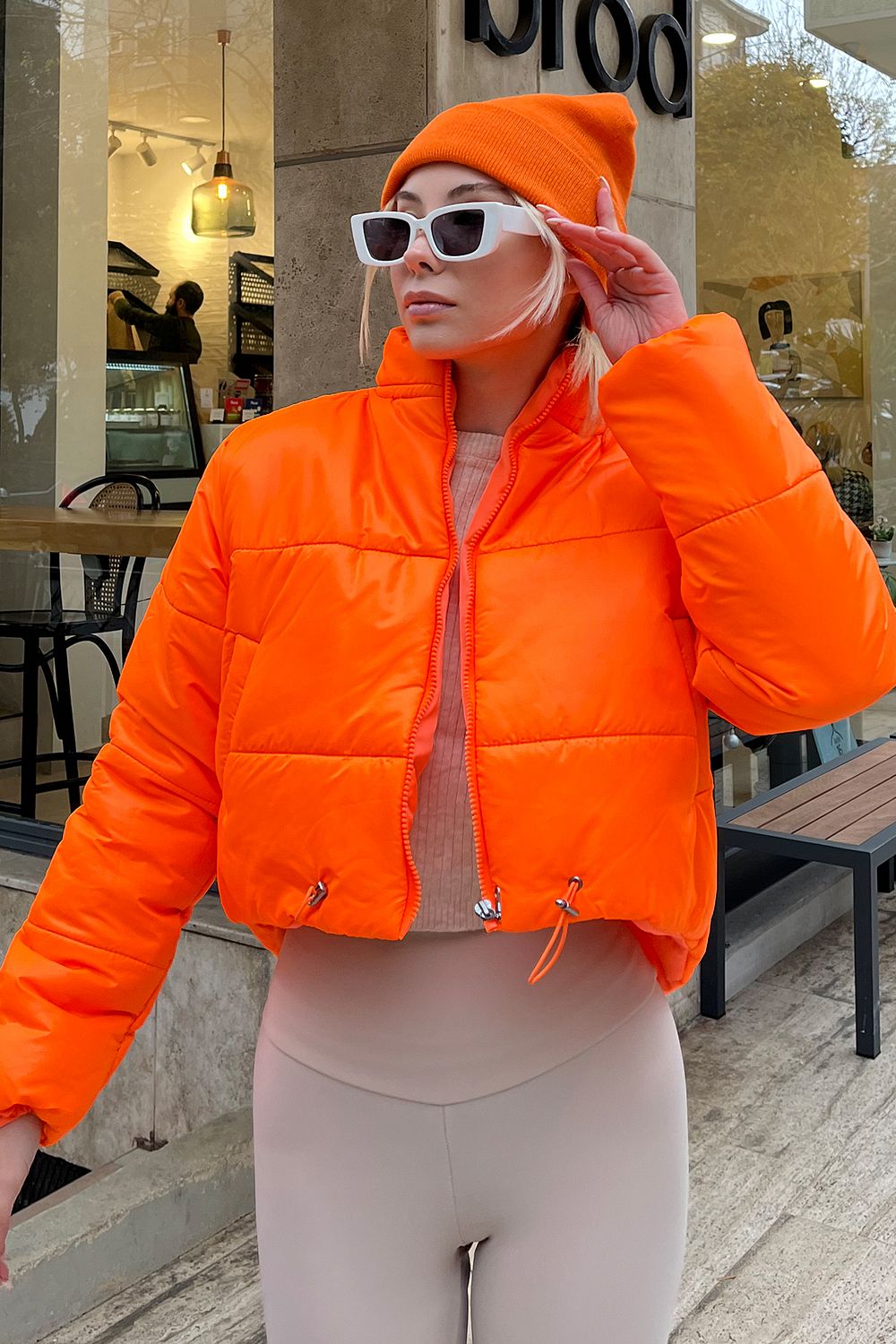 Orange color new arrivals winter jacket