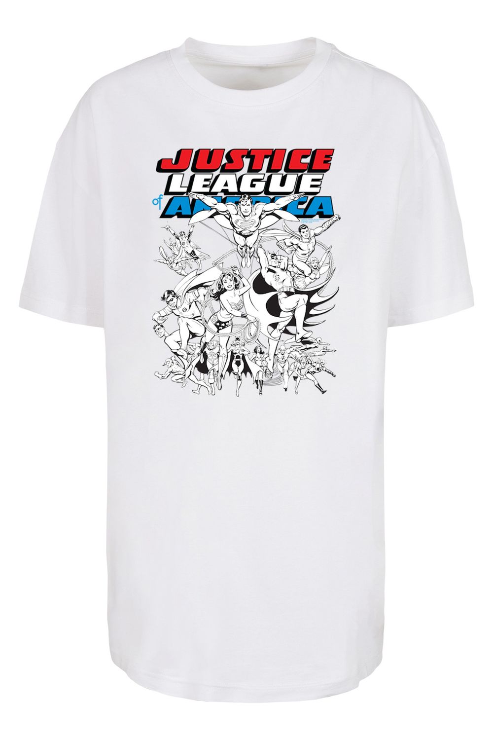 F4NT4STIC Damen Justice League Mono Action Pose -WHT mit übergroßem  Boyfriend-T-Shirt für Damen - Trendyol