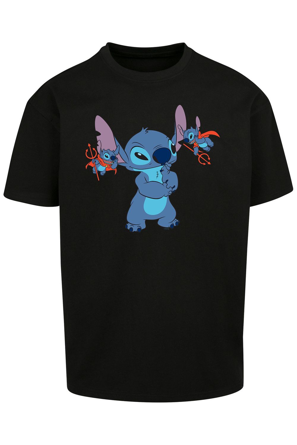 F4NT4STIC Herren Trendyol Little schwerem T-Shirt mit And Stitch Disney Devils - Lilo Oversize