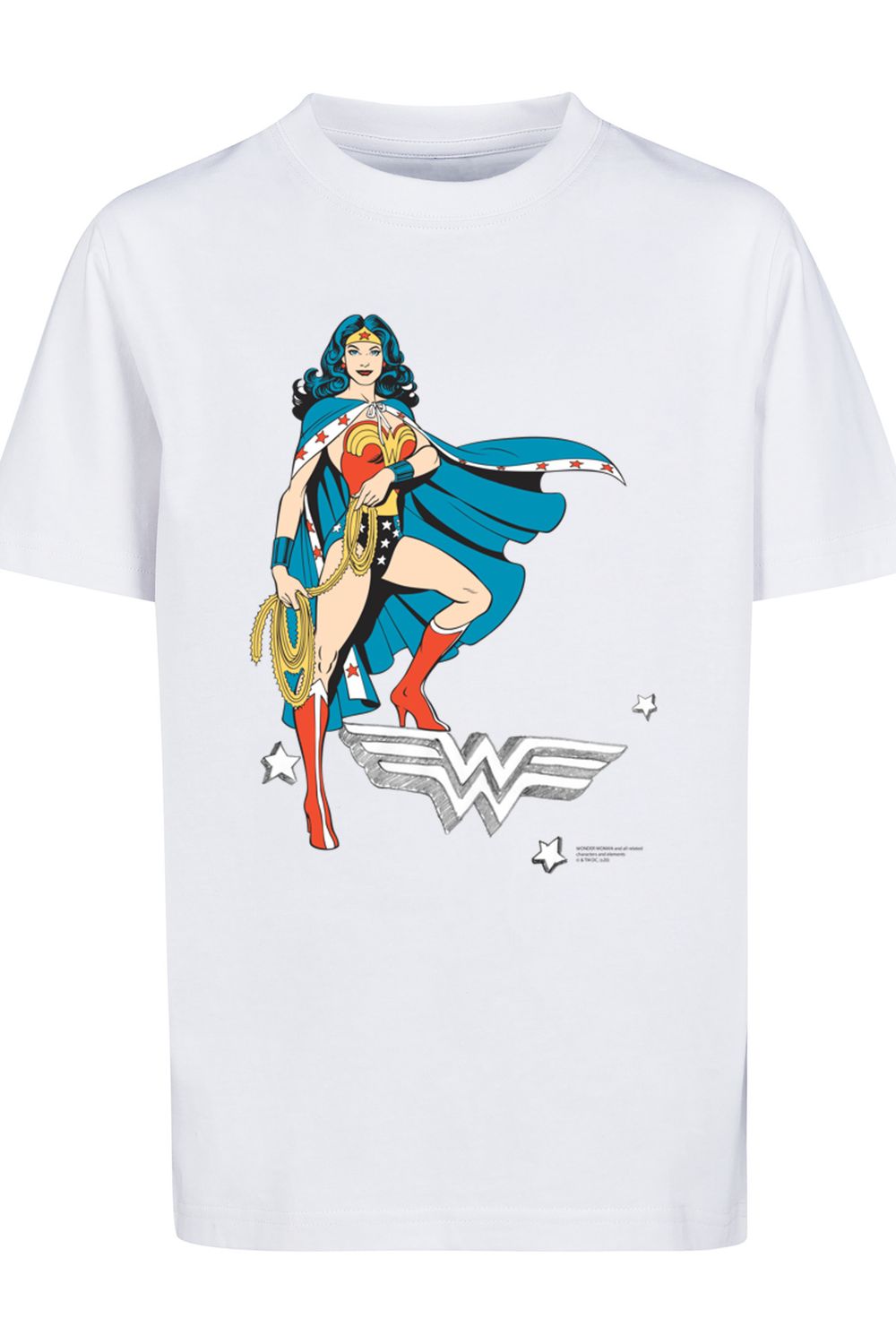 F4NT4STIC Kinder Comics DC Kinder - Woman Basic-T-Shirt mit Logo für Standing Trendyol Wonder