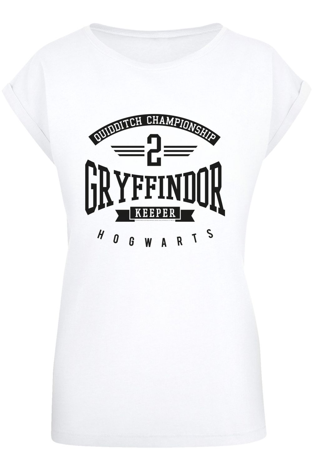 Potter Keeper-WHT verlängerter Damen Schulter mit Damen-T-Shirt F4NT4STIC Gryffindor mit Trendyol - Harry