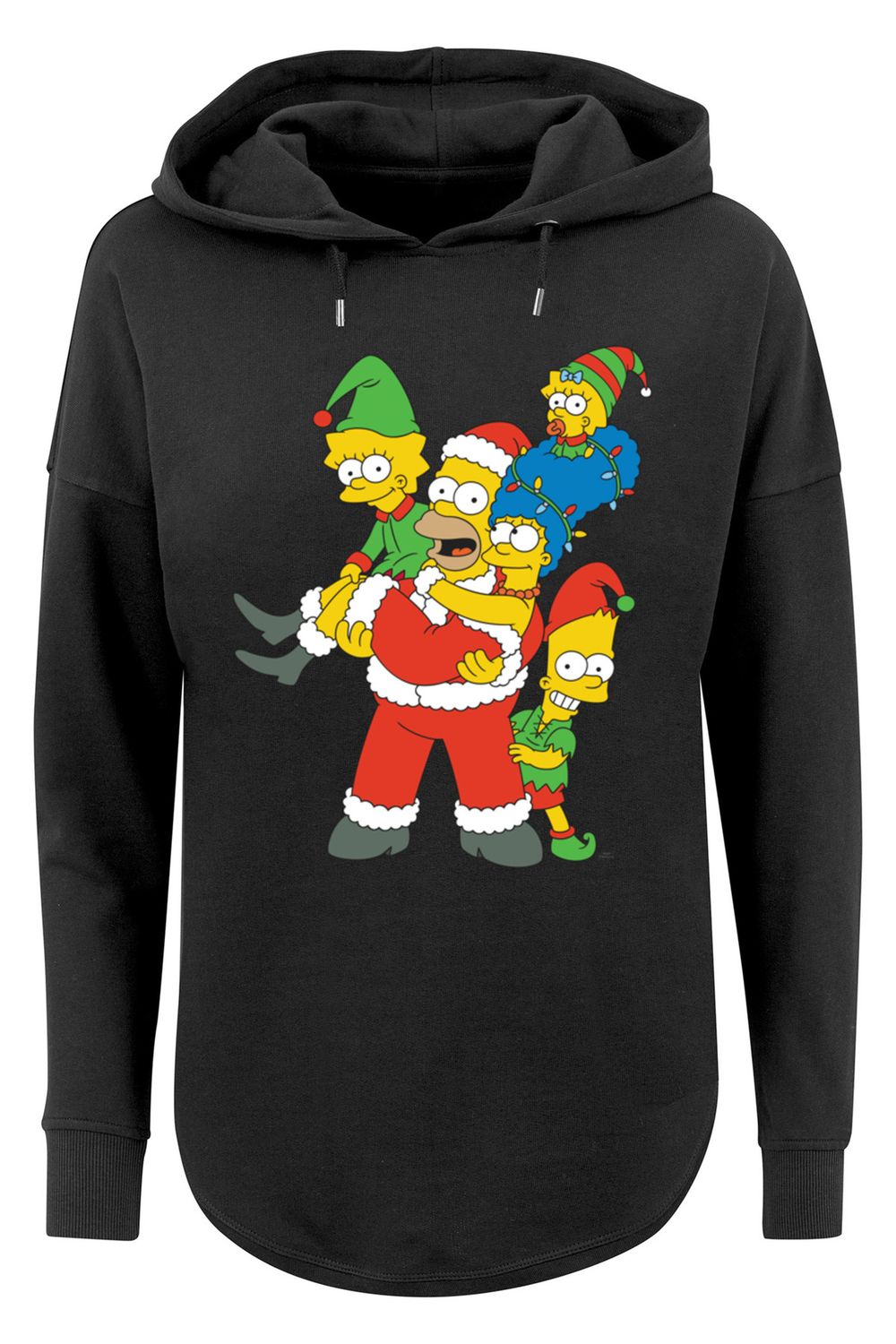 Weihnachtsfamilie Trendyol mit F4NT4STIC - Damen-Kapuzenpullover Die Simpsons Damen übergroßem -GRY