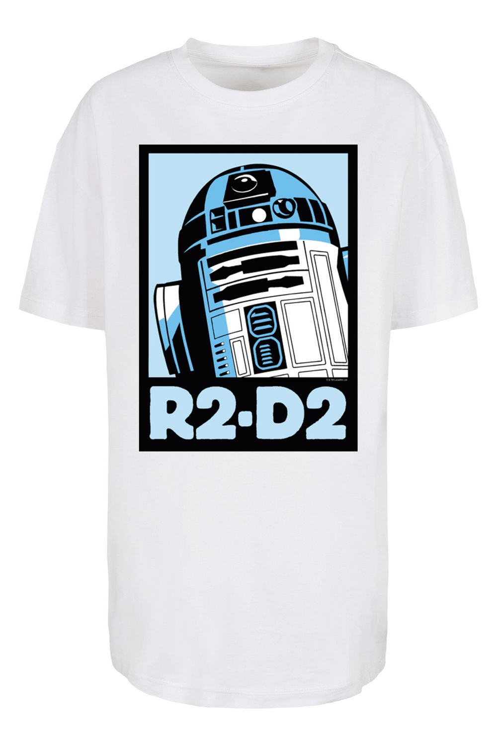 R2-D2-Poster Damen Star F4NT4STIC für Trendyol für Damen Boyfriend-T-Shirt - mit Wars übergroßem