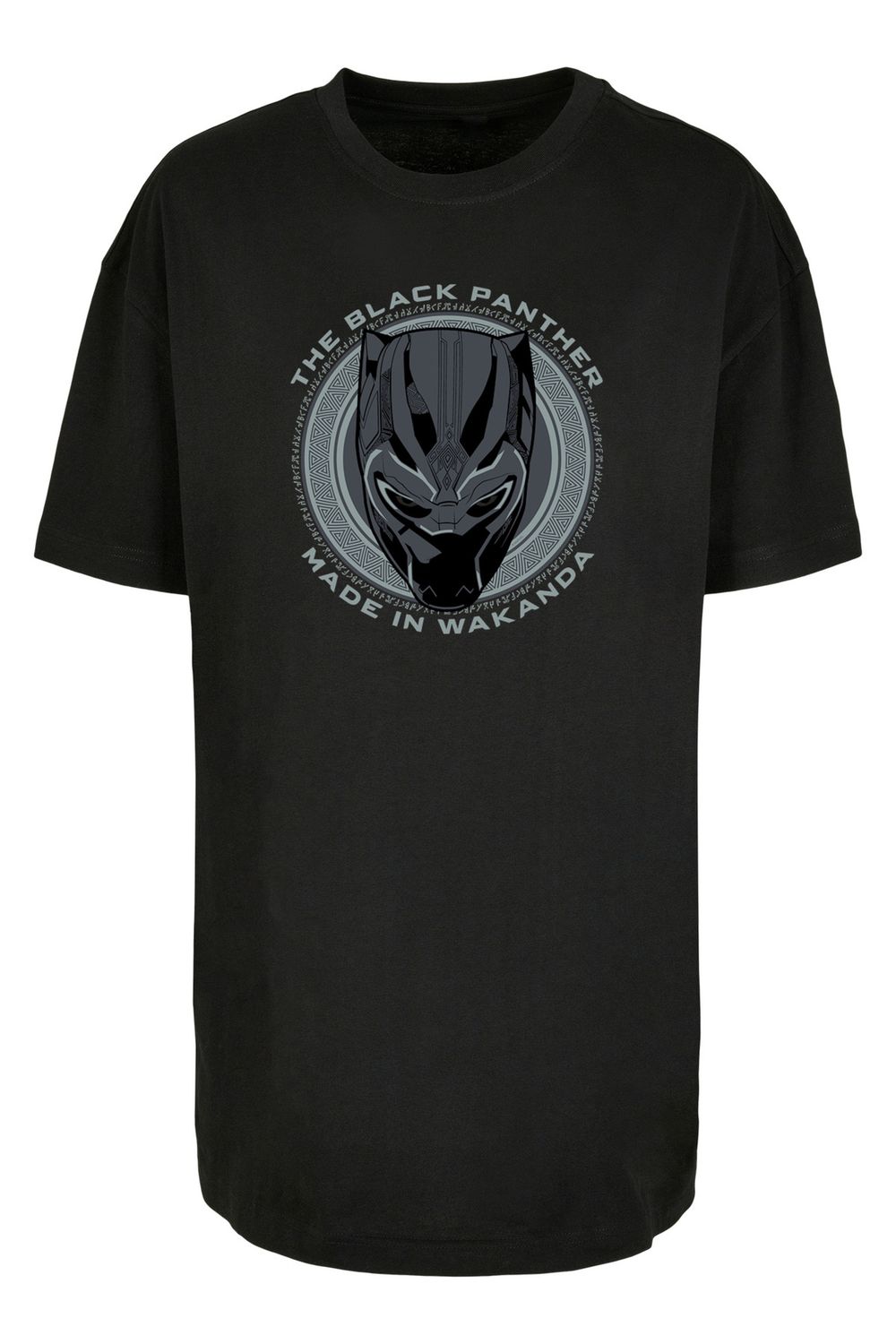 für Marvel Trendyol Boyfriend-T-Shirt Farbe mit Damen – in übergroßem - Damen Black Wakanda Panther F4NT4STIC Made