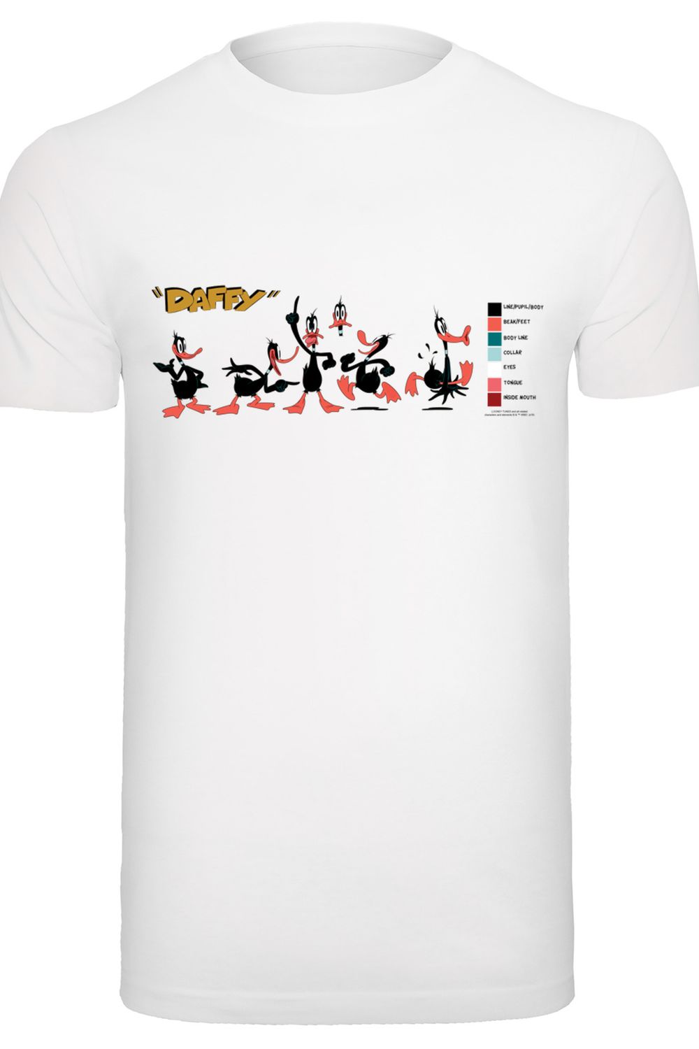 F4NT4STIC Herren Rundhalsausschnitt T-Shirt Daffy Farbcode Tunes Looney mit Duck - Trendyol