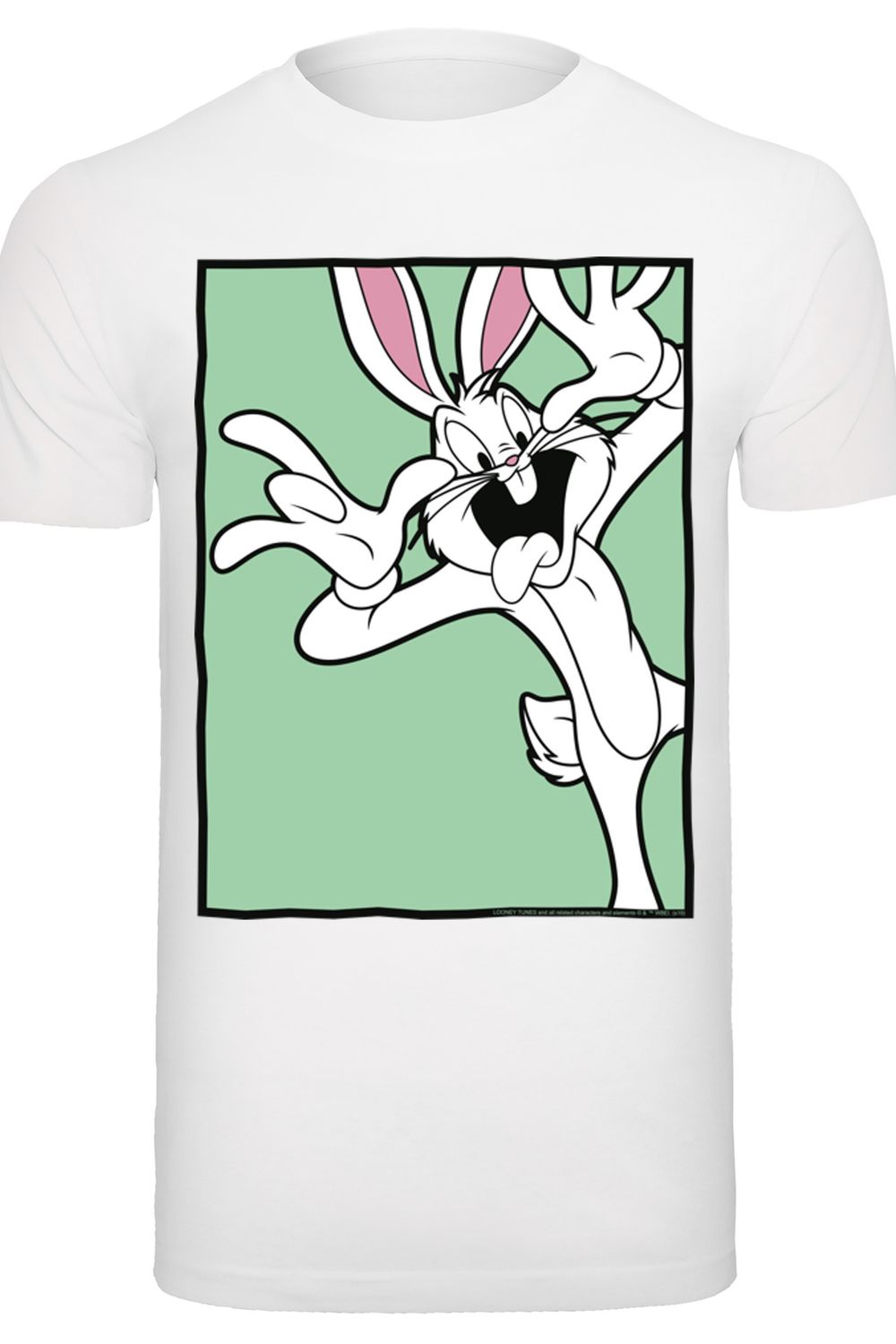 Herren mit T-Shirt F4NT4STIC Funny - Bugs Trendyol Face-WHT Bunny Tunes Rundhalsausschnitt Looney