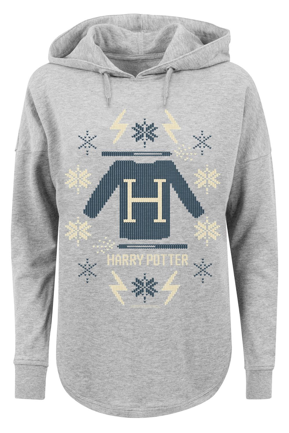 F4NT4STIC Damen Harry-Potter-Weihnachtsstrick mit übergroßem Damen- Kapuzenpullover - Trendyol