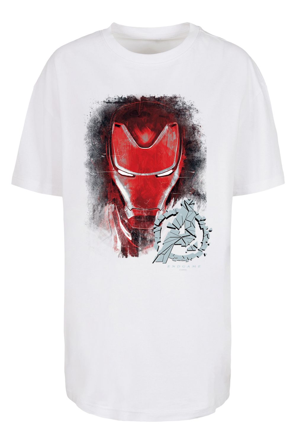 Damen Boyfriend-T-Shirt übergroßem mit - gebürstet Man Iron Trendyol F4NT4STIC Damen Marvel Endgame für Avengers