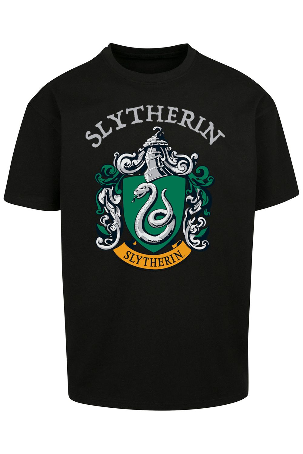 F4NT4STIC Herren Harry Potter Slytherin Wappen mit schwerem Oversize-T-Shirt  - Trendyol