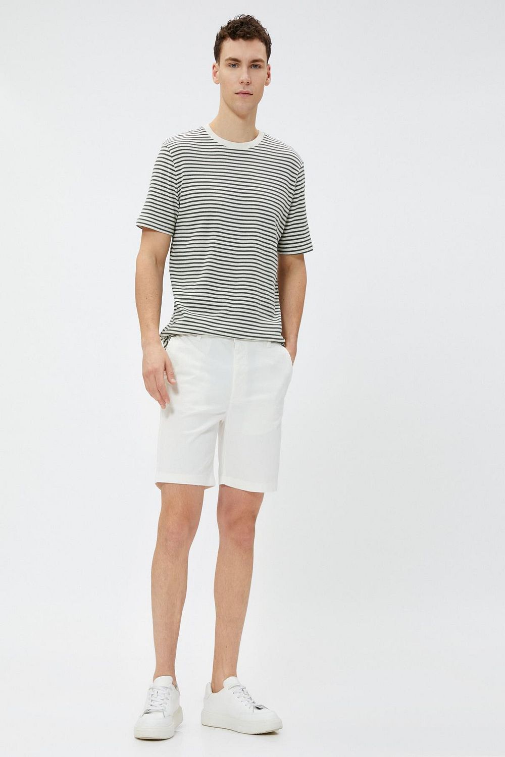 Koton Chino Shorts Tie Waist Pocket Cotton Trendyol