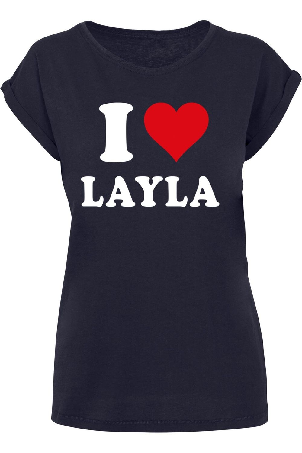 Merchcode Damen Ladies T-Shirt Trendyol Layla I Love - X