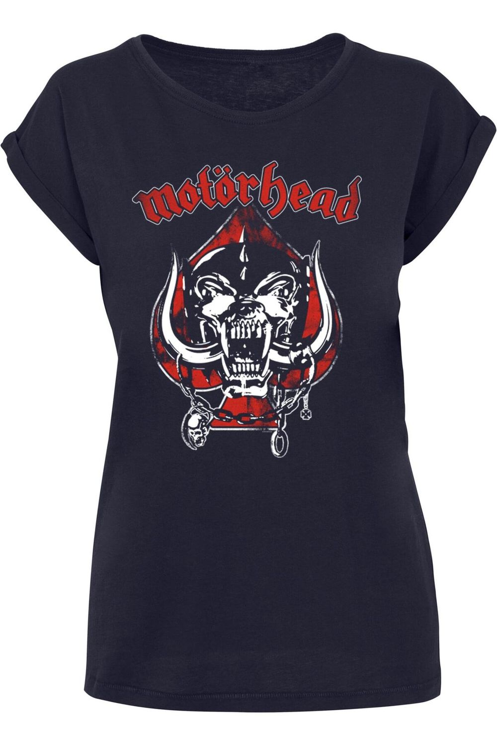 Ladies Motorhead Merchcode Extended Trendyol Shoulder Tee Spade - - Warpig Damen