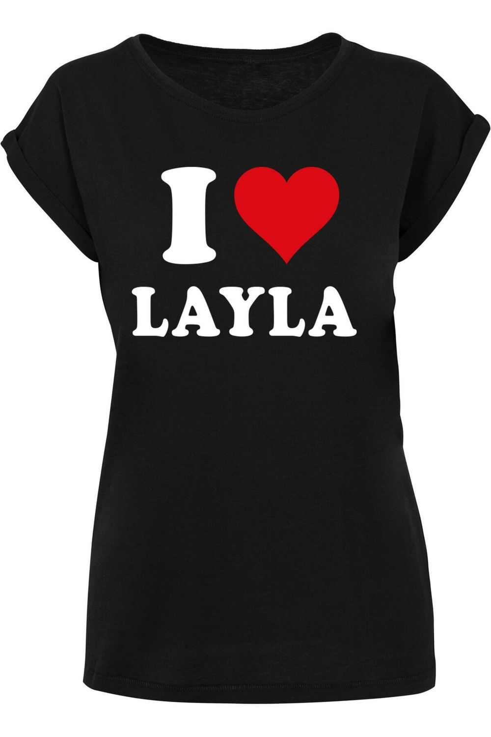 X Love I Merchcode Layla Damen T-Shirt Ladies - Trendyol