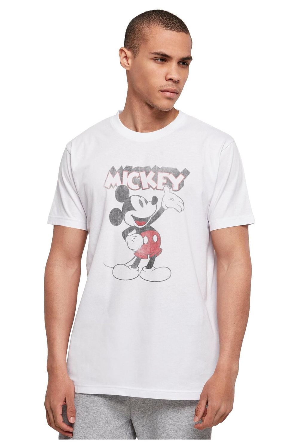 ONLY Damen T-Shirt mit Mickey Mouse Print weiss schwarz lila