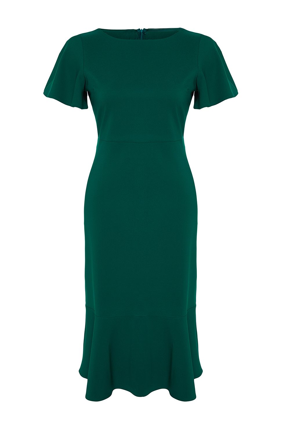 Dark green dress midi new arrivals
