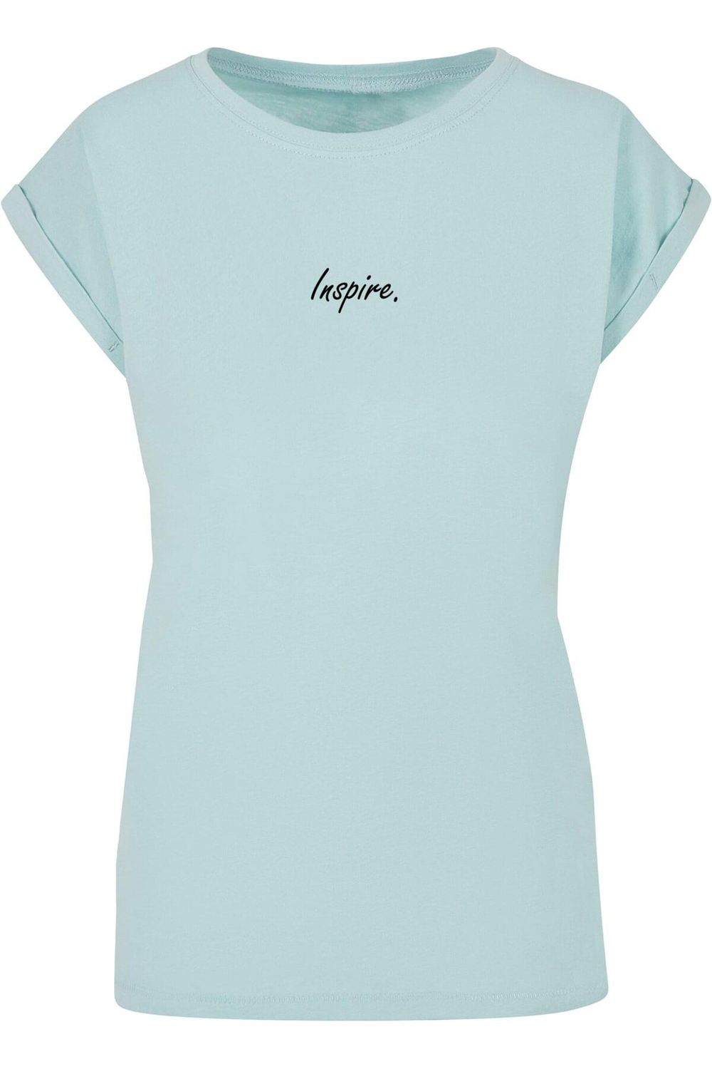 Merchcode Damen Ladies T-Shirt Inspire verlängerter - mit Schulterpartie Trendyol