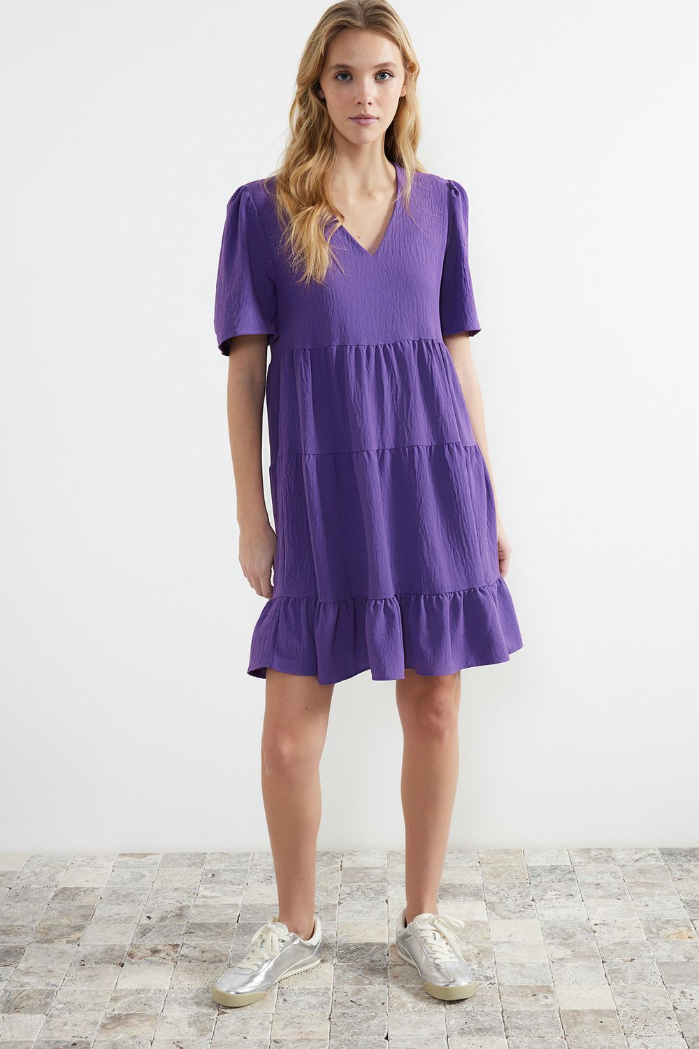 Trendyol Collection Lilac Wide Cut Woven Dress TWOSS20EL0400