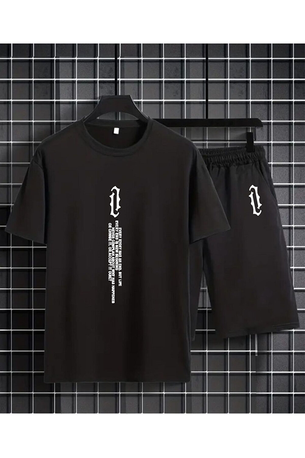 MODARAMA طقم علوي سفلي كبير الحجم بطباعة عمودية (ت...