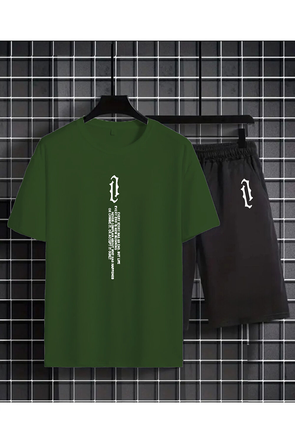 MODARAMA طقم علوي سفلي كبير الحجم بطباعة عمودية (ت...