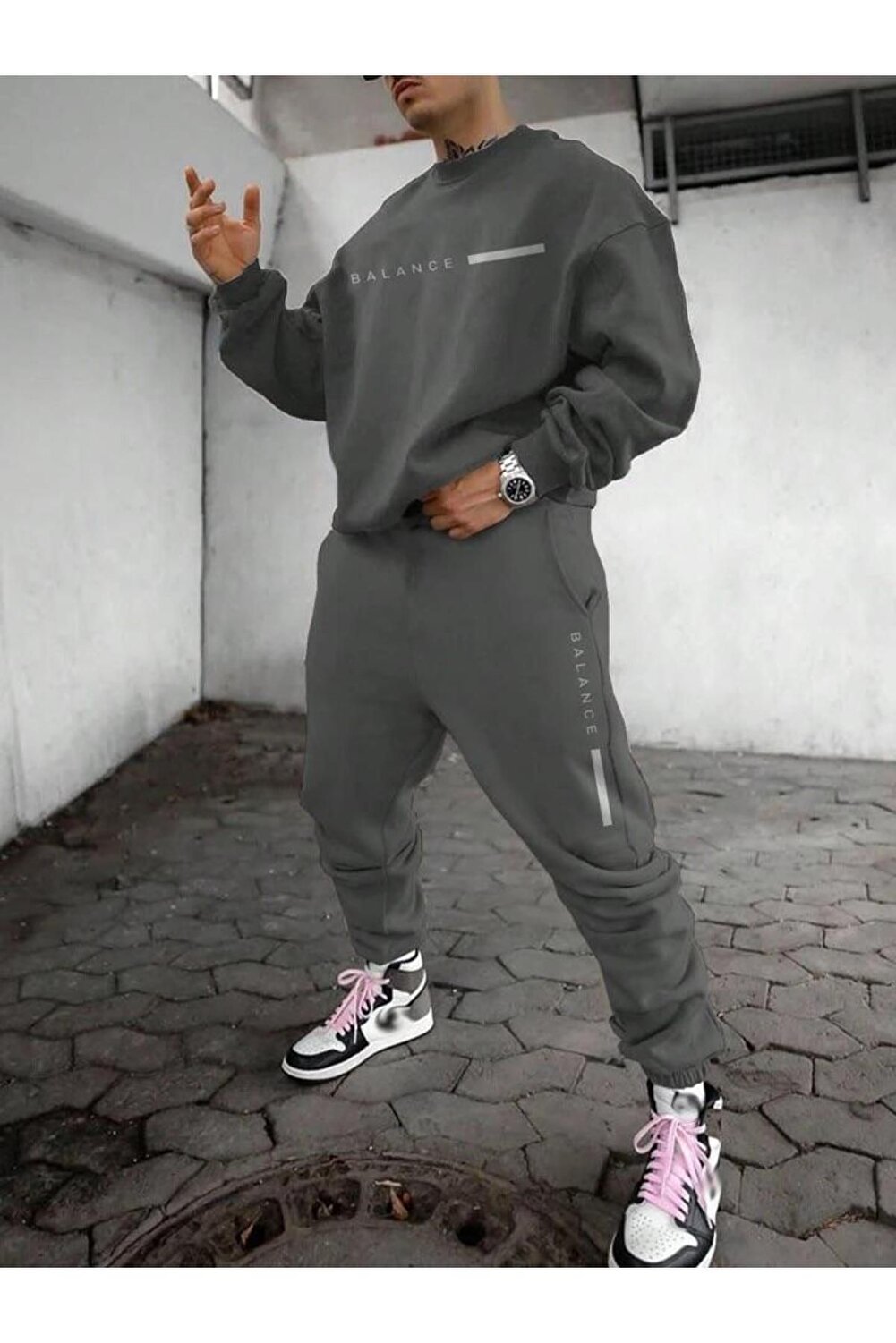 CAST COLLECTİON طقم بدلة رياضية صيفية بقصة واسعة ب...