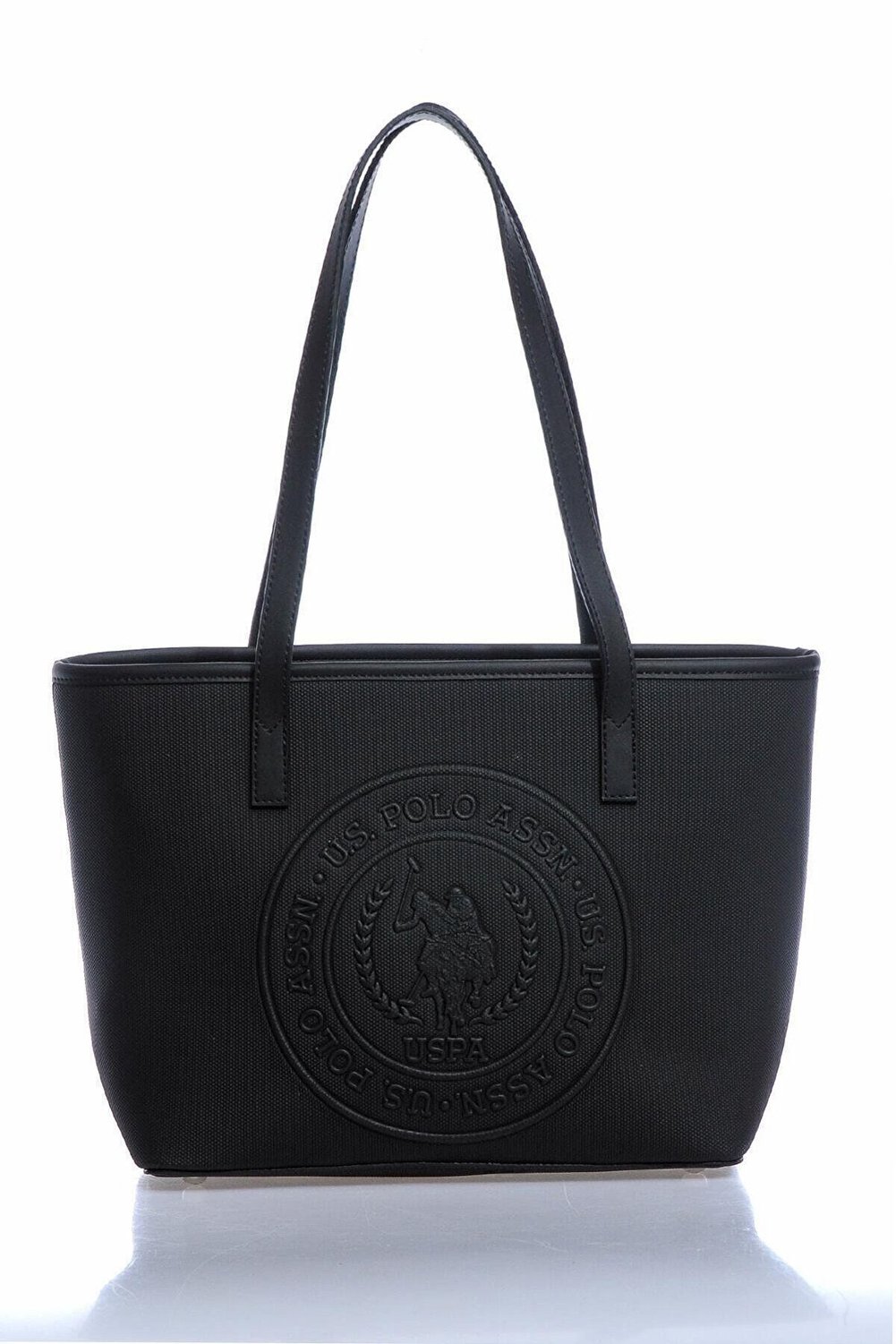 U.S. Polo Assn. حقيبة كتف نسائية باللون الأحمر الداكن والأزرق الداكن - Us24732