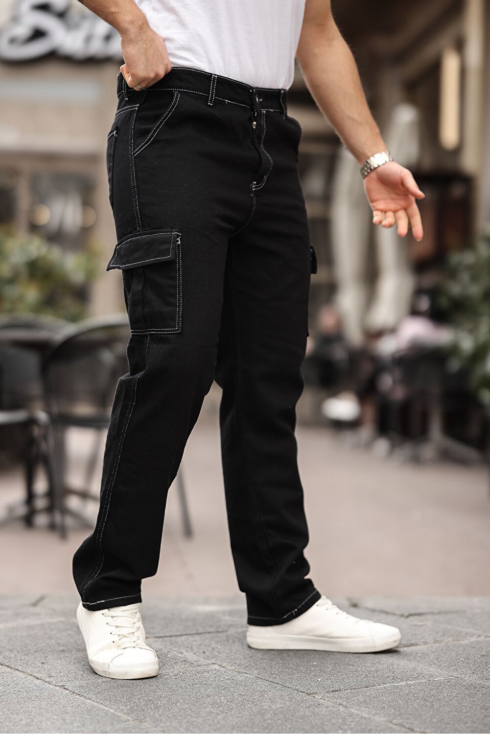 comstar بنطلون رجالي فضفاض مع جيوب كارجو