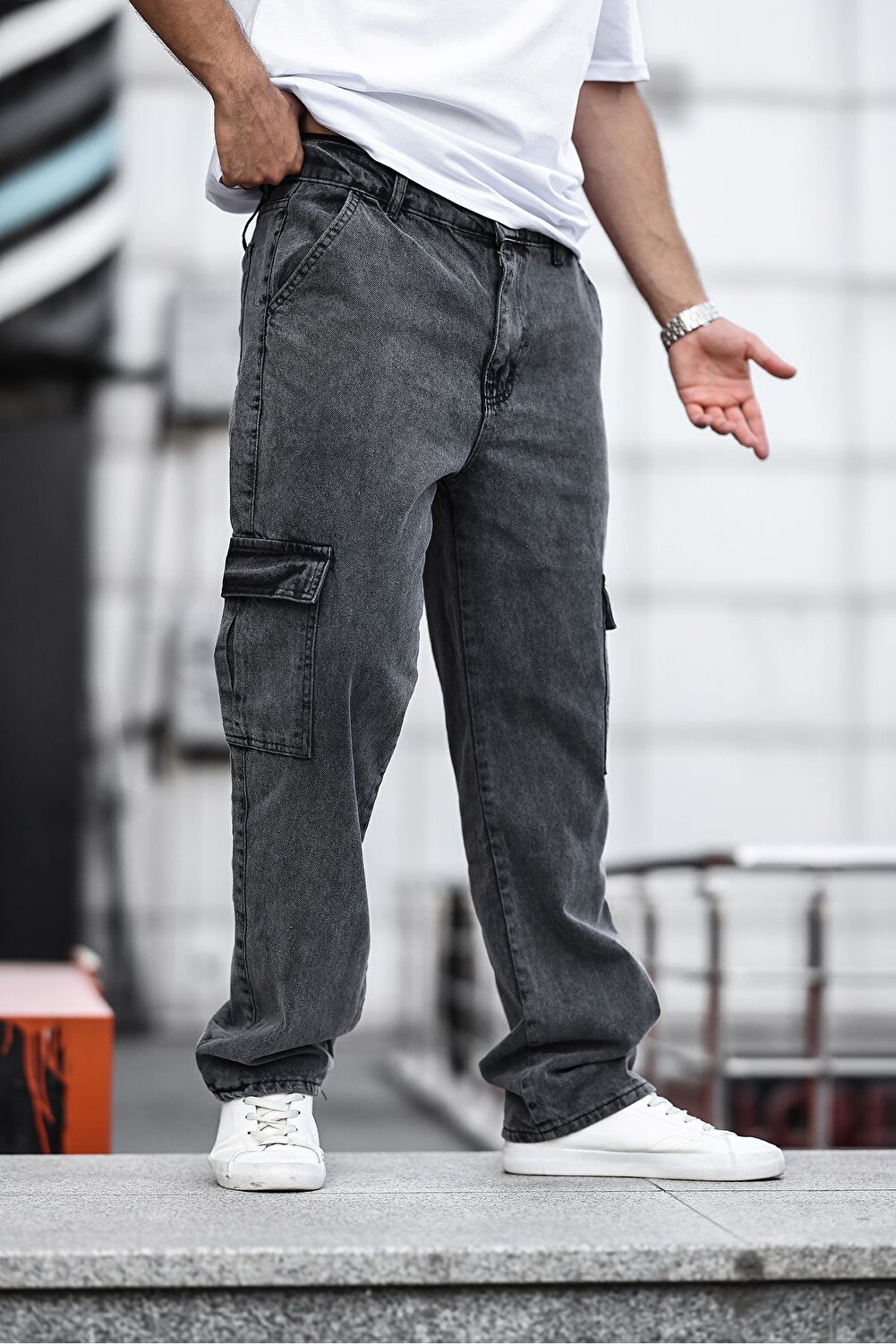 comstar بنطلون رجالي فضفاض مع جيوب كارجو