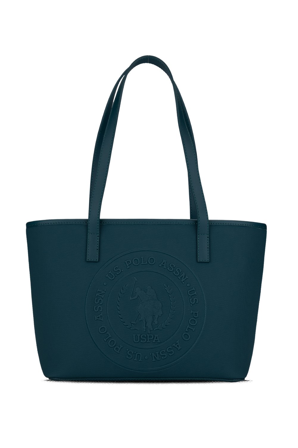 U.S. Polo Assn. حقيبة كتف نسائية باللون الأحمر الداكن والأزرق الداكن - Us24732
