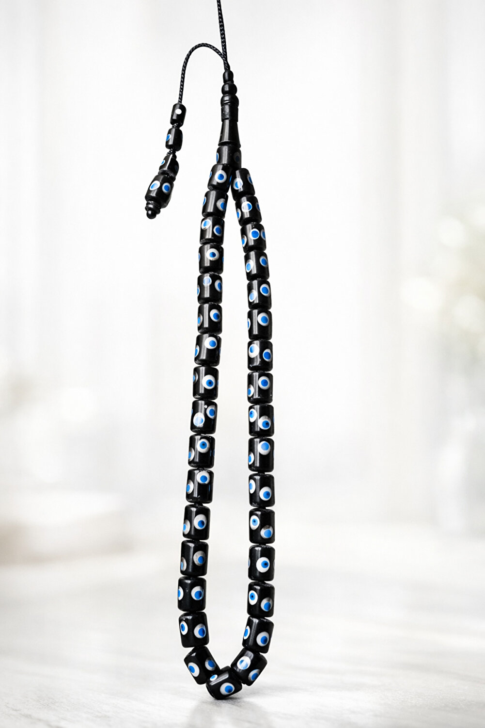 OSMANLI GÜMÜŞ سبحة صلاة مصنوعة يدويًا من حجر الكور...