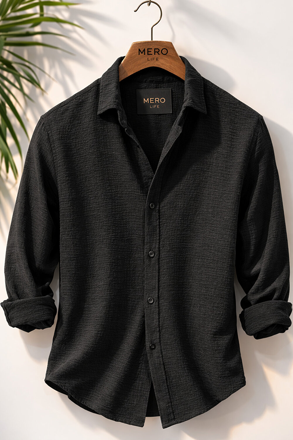 Mero Life قميص رجالي من قماش بيرا كتان موديل موسمي...