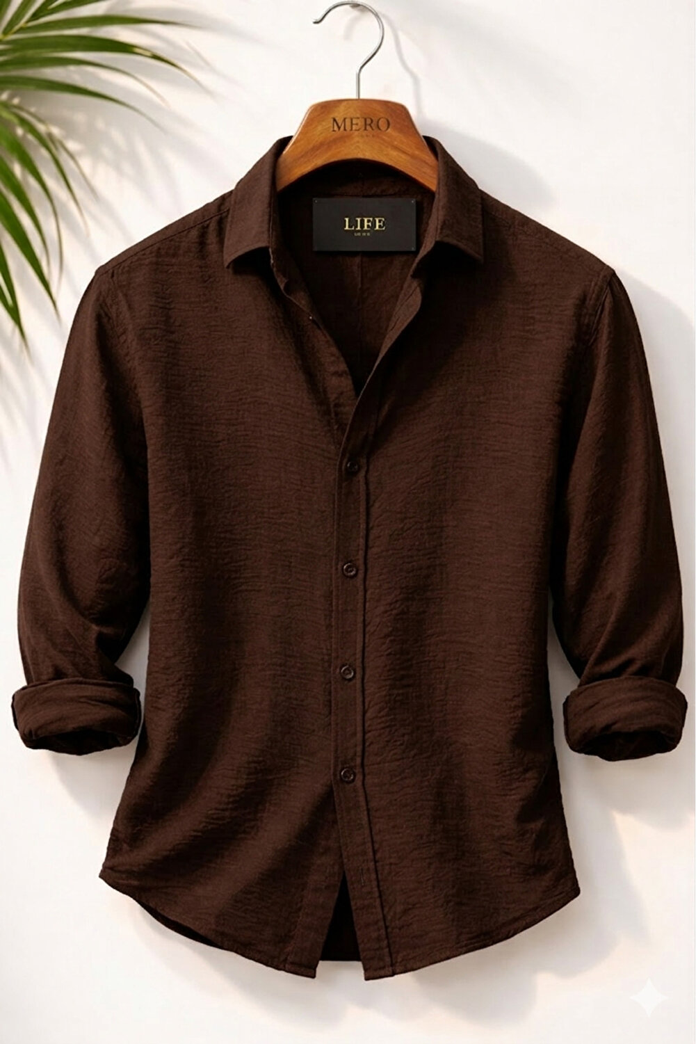 Mero Life قميص رجالي من قماش بيرا كتان موديل موسمي...
