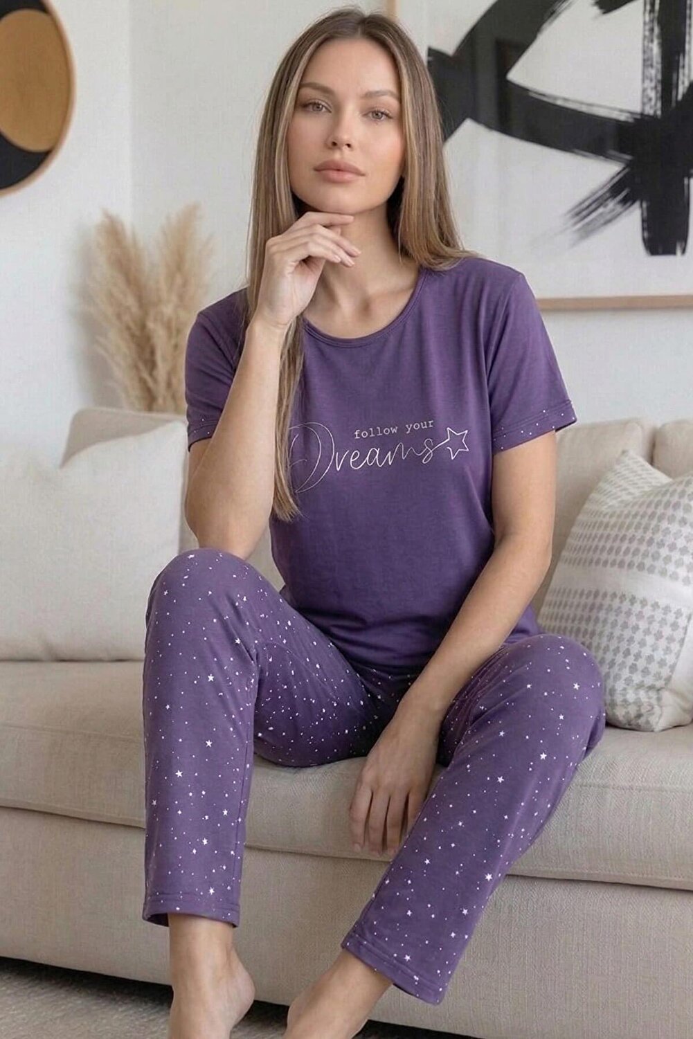 Pijamaevi طقم بيجامة نسائية بأكمام قصيرة من الخيزران من Mor Dreams